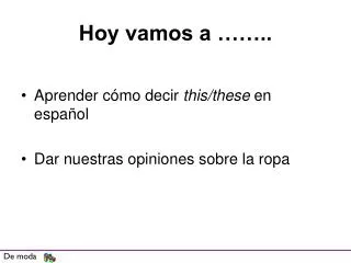 hoy vamos a