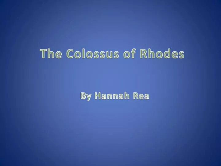 the colossus of rhodes