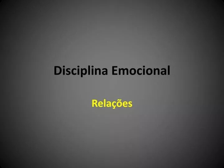 disciplina emocional
