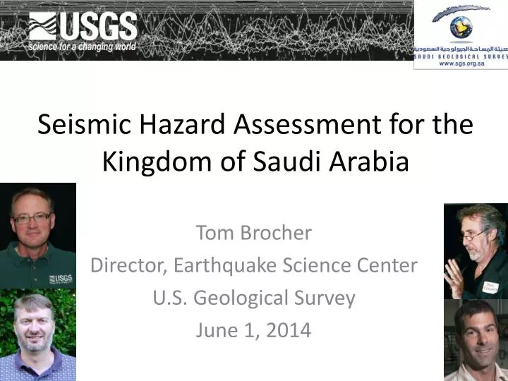 seismic hazard assessment for the kingdom of saudi arabia