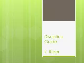 Discipline Guide K. Rider