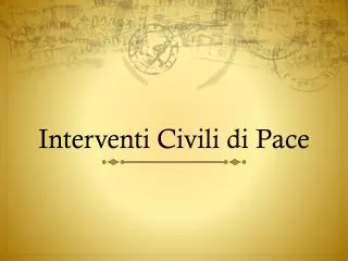 interventi civili di pace