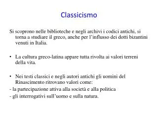 classicismo
