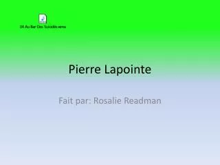 pierre l apointe