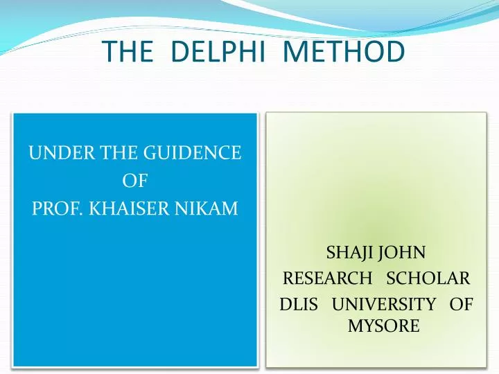 the delphi method