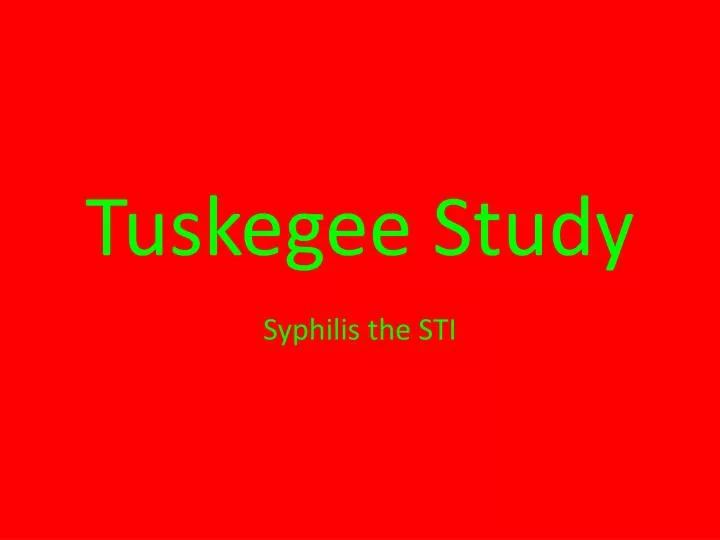 tuskegee study