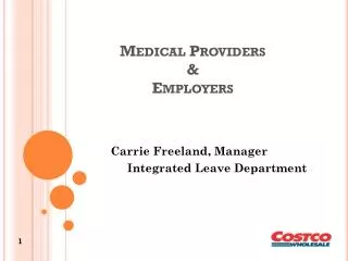 Medical Providers &amp; Employers