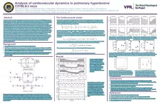 Analysis of cardiovascular dynamics in pulmonary hypertensive C57BL6/J mice