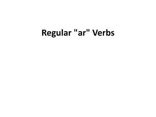 regular ar verbs