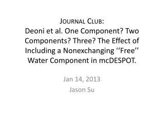 Jan 14, 2013 Jason Su
