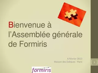 b ienvenue l assembl e g n rale de formiris
