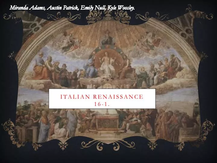 italian renaissance 16 1