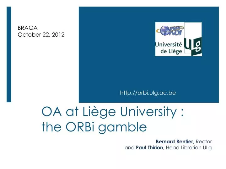 oa at li ge university the orbi gamble