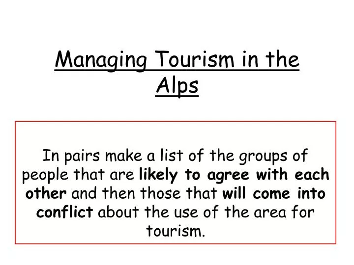 managing tourism in the alps