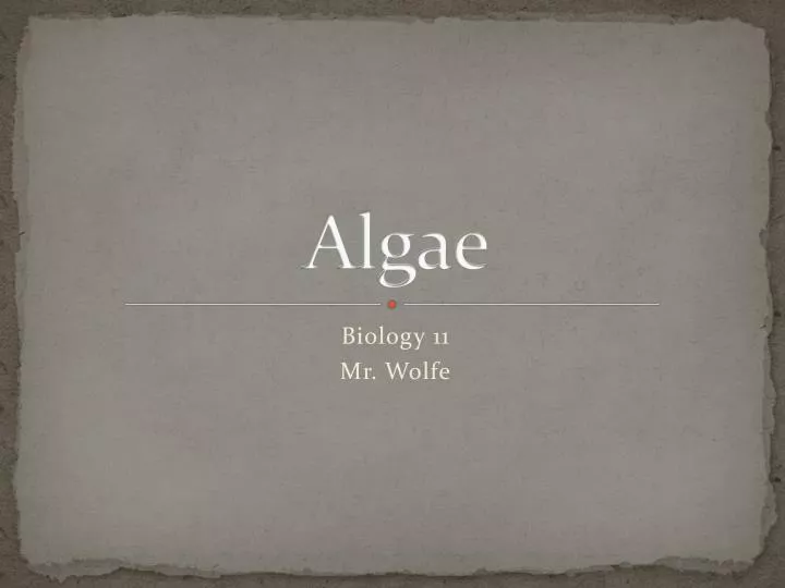 algae