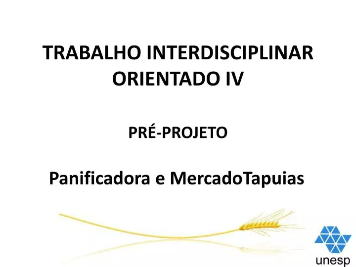 trabalho interdisciplinar orientado iv