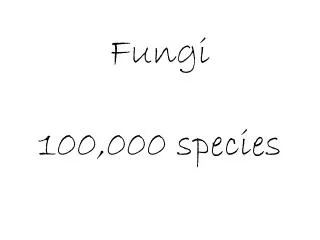 Fungi 100,000 species