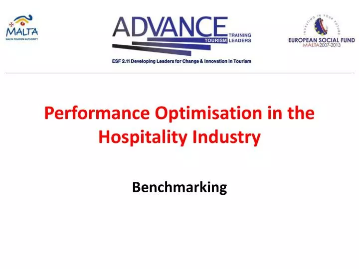 performance optimisation in the hospitality industry
