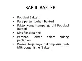 BAB II. BAKTERI