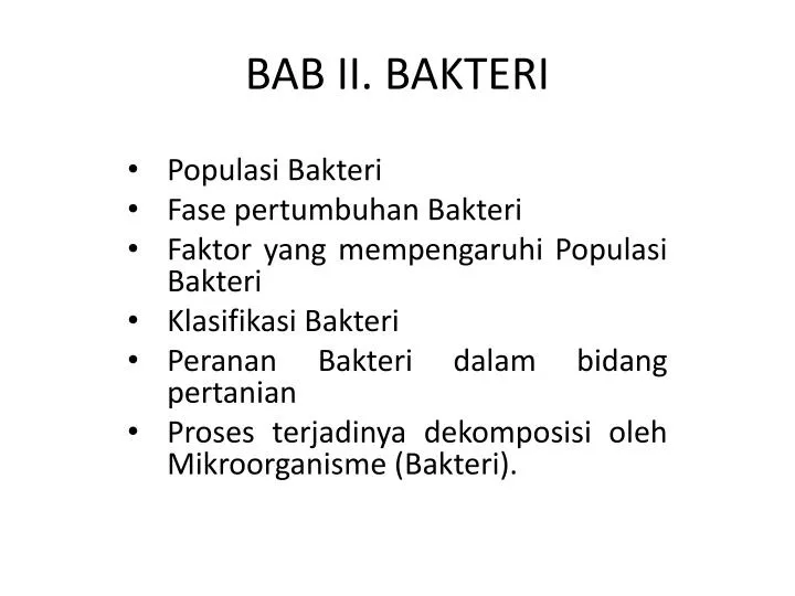 bab ii bakteri