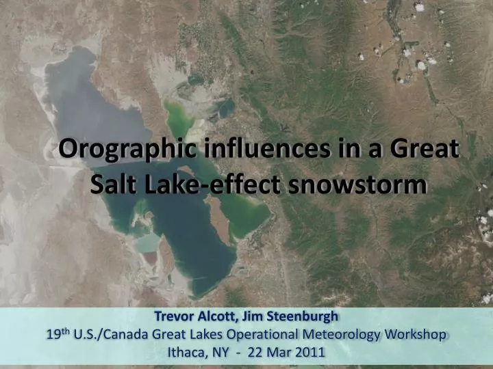 orographic influences in a great salt lake effect snowstorm