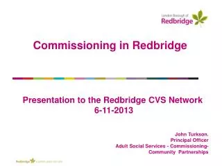 Commissioning in Redbridge