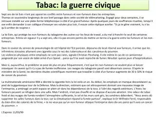 tabac la guerre civique