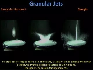 Granular Jets