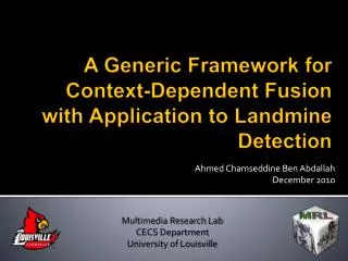 A Generic Framework for Context-Dependent Fusion with Application to Landmine Detection