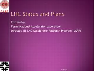 LHC Status and Plans