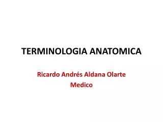 terminologia anatomica