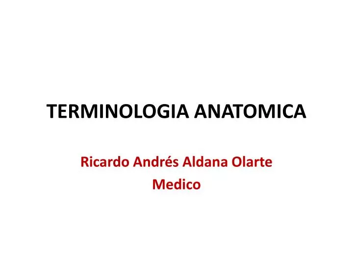 terminologia anatomica