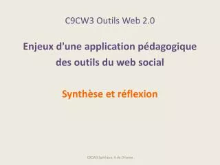 c9cw3 outils web 2 0