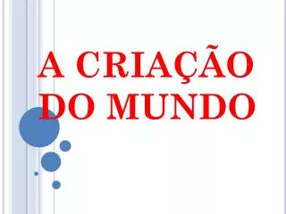 a cria o do mundo