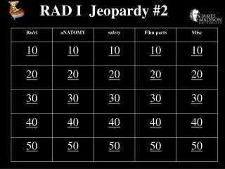 RAD I Jeopardy #2