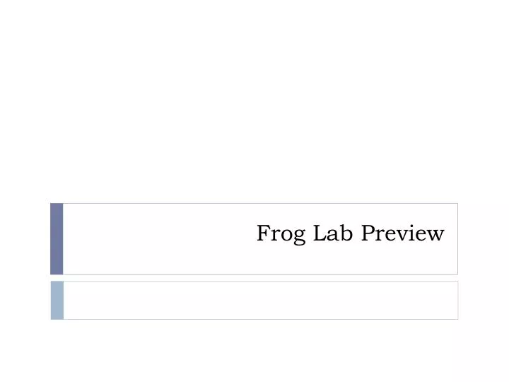 frog lab preview