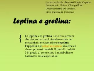 leptina e grelina