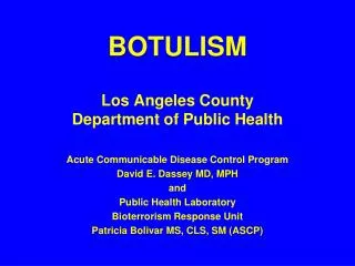 BOTULISM