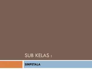 sub kelas