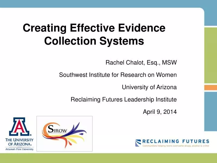 creating effective evidence collection systems