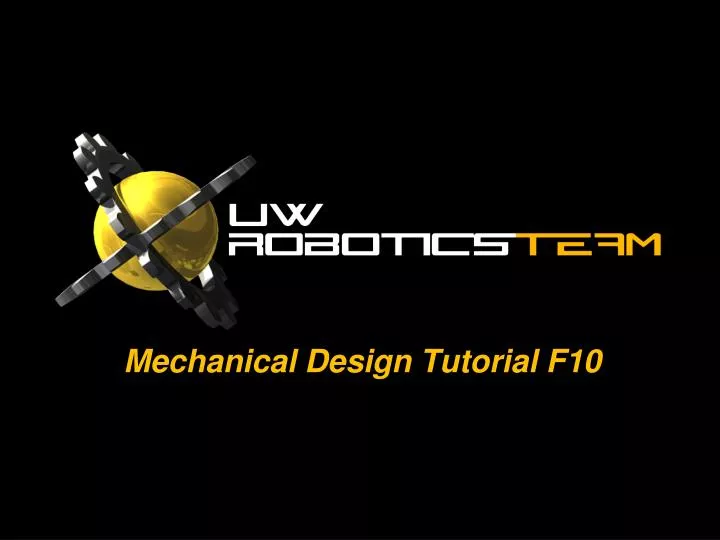 mech anical design tutorial f10