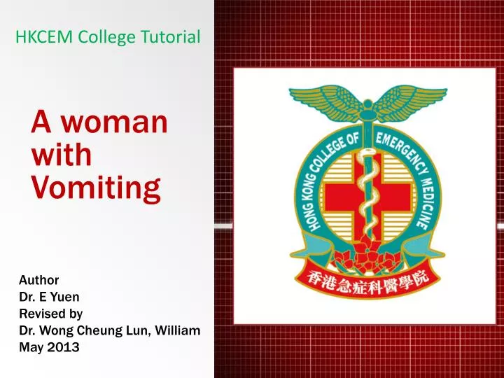a woman with vomiting