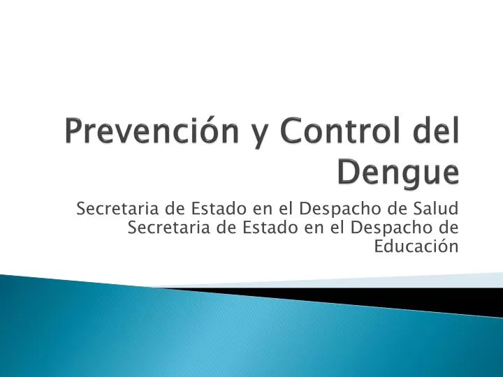 prevenci n y control del dengue