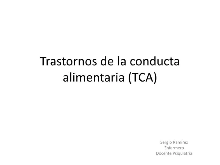 trastornos de la conducta alimentaria tca