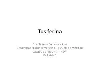 tos ferina