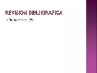 revision bibliigrafica