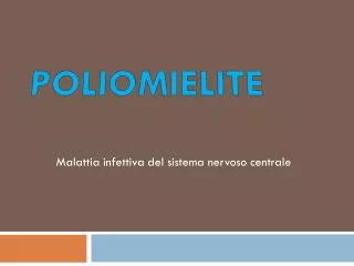 poliomielite