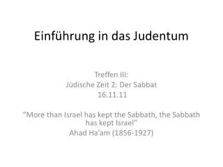 einf hrung in das judentum