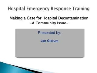 hospital emergency response training