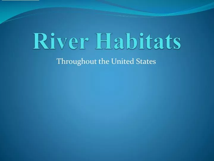 river habitats